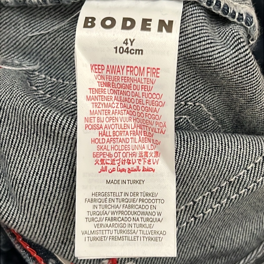 MINI BODEN Set of 2 Carpenter Jean Shorts 4Y - Picture 6 of 11